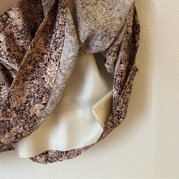 Vintage French Cottagecore Prairie Floral Skirt Modal Modest Dainty Pleated - Picture 7 of 10